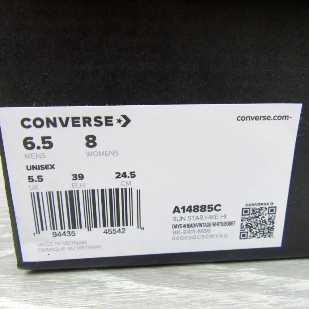 Converse Run Star Hike Platform Rose Cross Stitch Women's Size 8 NEW - Picture 14 of 16